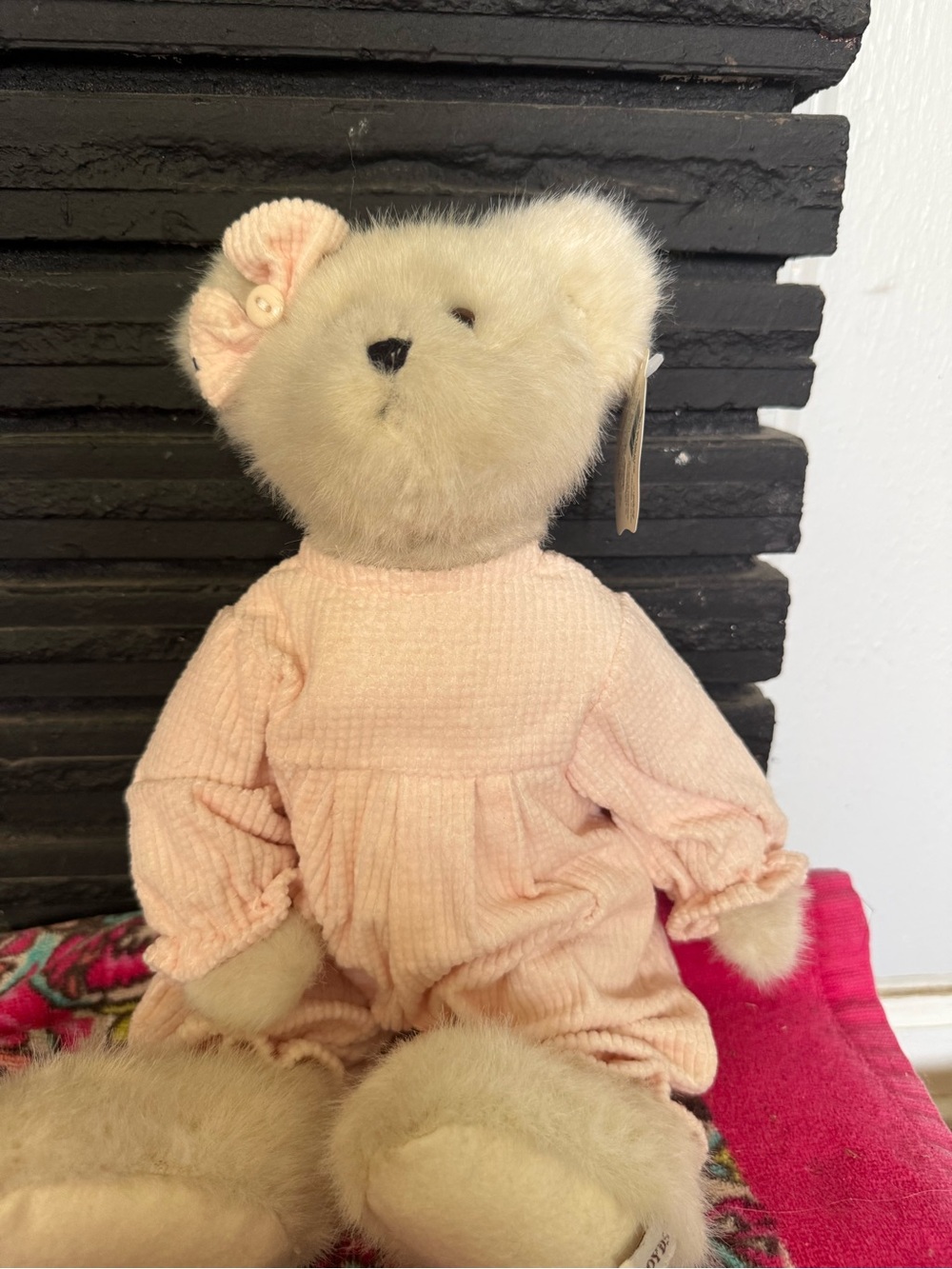 Boyds Bears Plush Teddy in Light Pink Outfit